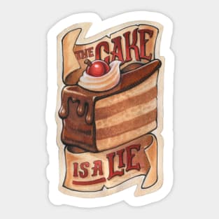 The cake is a lie - PORTAL Sticker